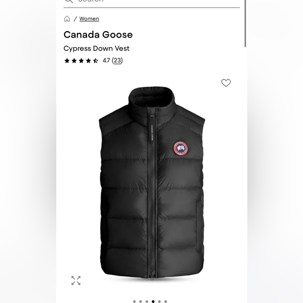 NWT CANADA GOOSE CYPRUS DOWN VEST